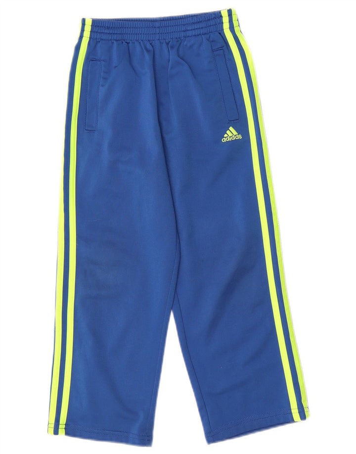 Pantaloni della tuta da ragazzo Adidas 4-5 anni in poliestere blu