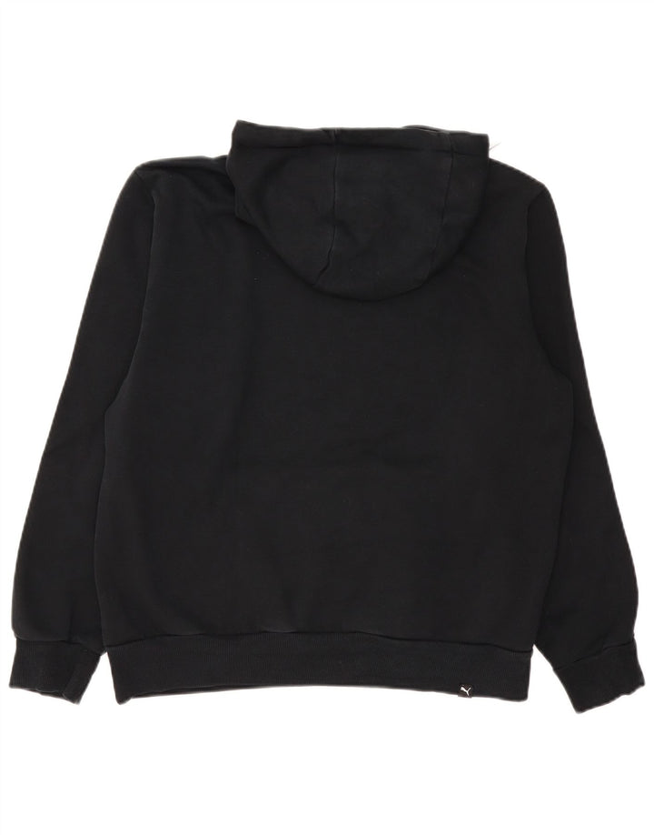 Puma Mens Graphic Hoodie Jumper Medium Black Cotton