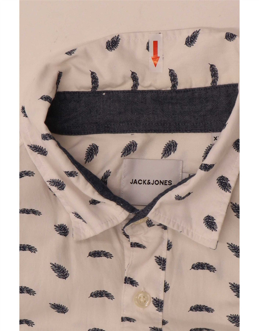 Jack & Jones Mens Shirt 2XL White Spotted Cotton