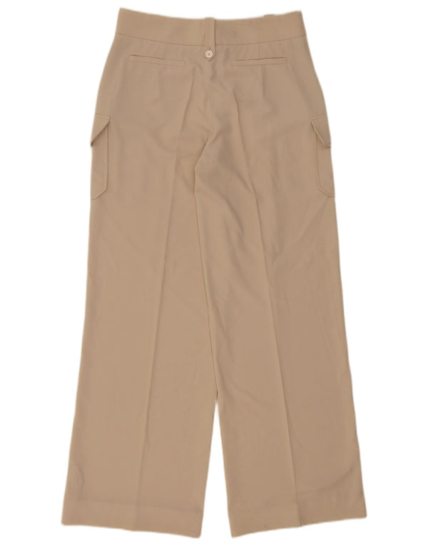 Calça cargo feminina Les Copains cintura alta IT 42 médio W32 L32 bege