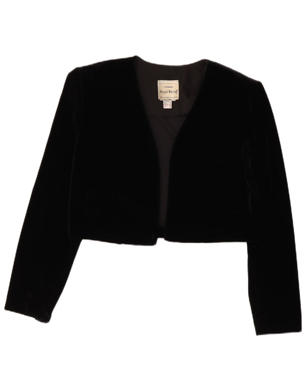 Joseph Ribkoff Womens Velvet Bolero Jacket UK 12 Medium Black