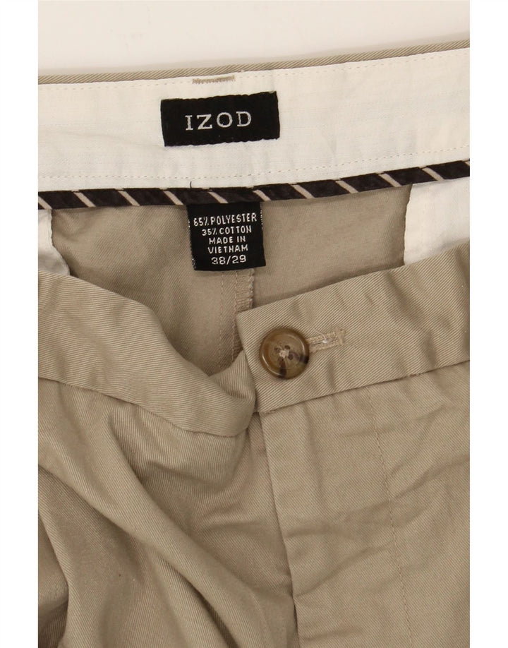 IZOD Mens Pegged Chino Trousers W38 L29 Beige Polyester Vintage Izod and Second-Hand Izod from Messina Hembry 