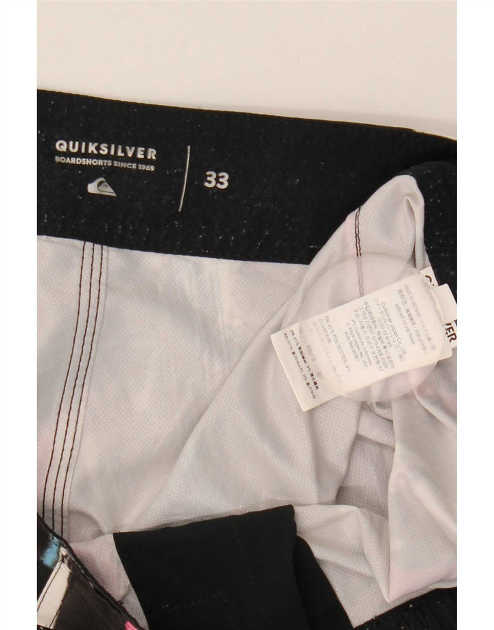 Quiksilver Mens Swimming Shorts Medium  Grey Tie Dye Polyester