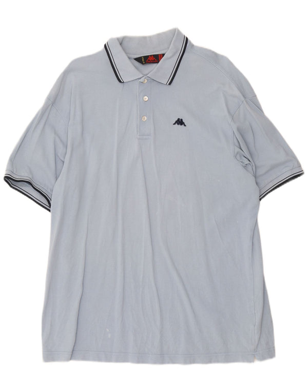 Kappa Mens Polo Shirt 2XL Blue Cotton