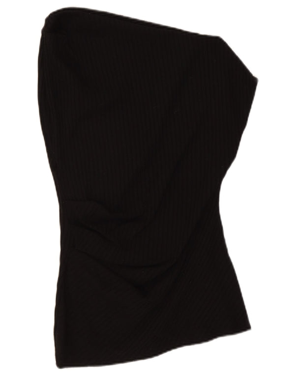 Top in camicetta senza maniche da donna Zara UK 14 poliestere nero medio
