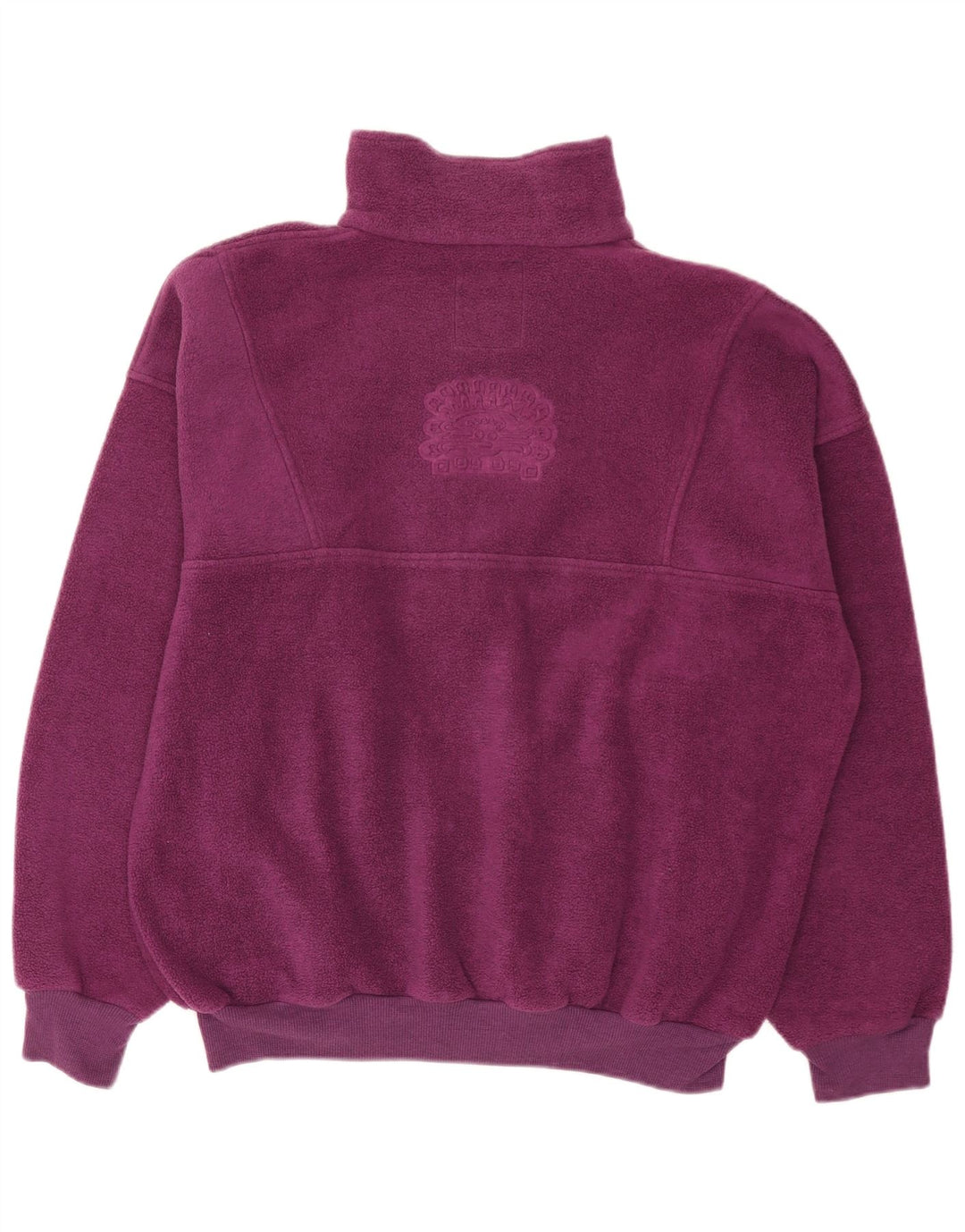 Vintage Womens Oversized Fleece Jacket UK 16 Large Purple