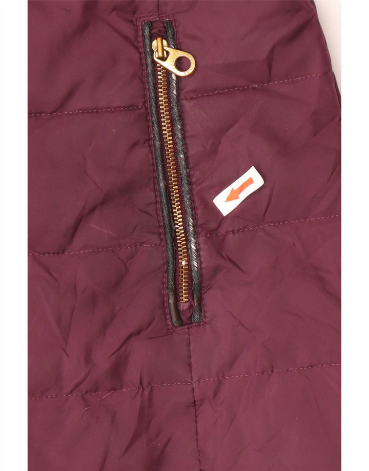 Cappotto imbottito con cappuccio da donna Joules UK 8 piccolo poliestere bordeaux