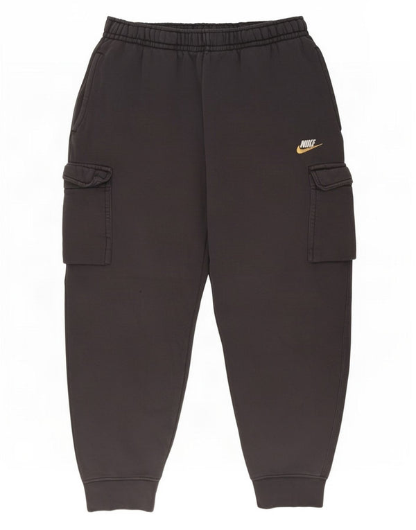 Nike Pantalon de survêtement cargo pour homme en coton noir Taille L
