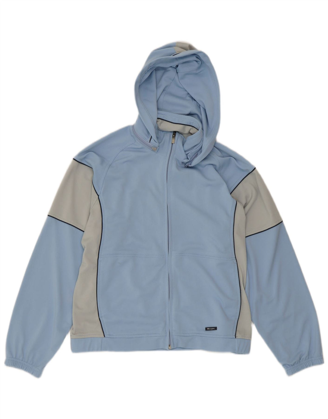Champion Mens Hooded Tracksuit Top Jacket Medium Blue Colourblock Polyester