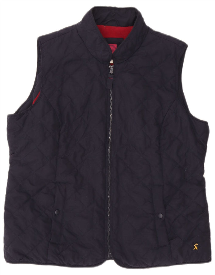 Joules Womens Quilted Gilet UK 18 XL Navy Blue Polyester