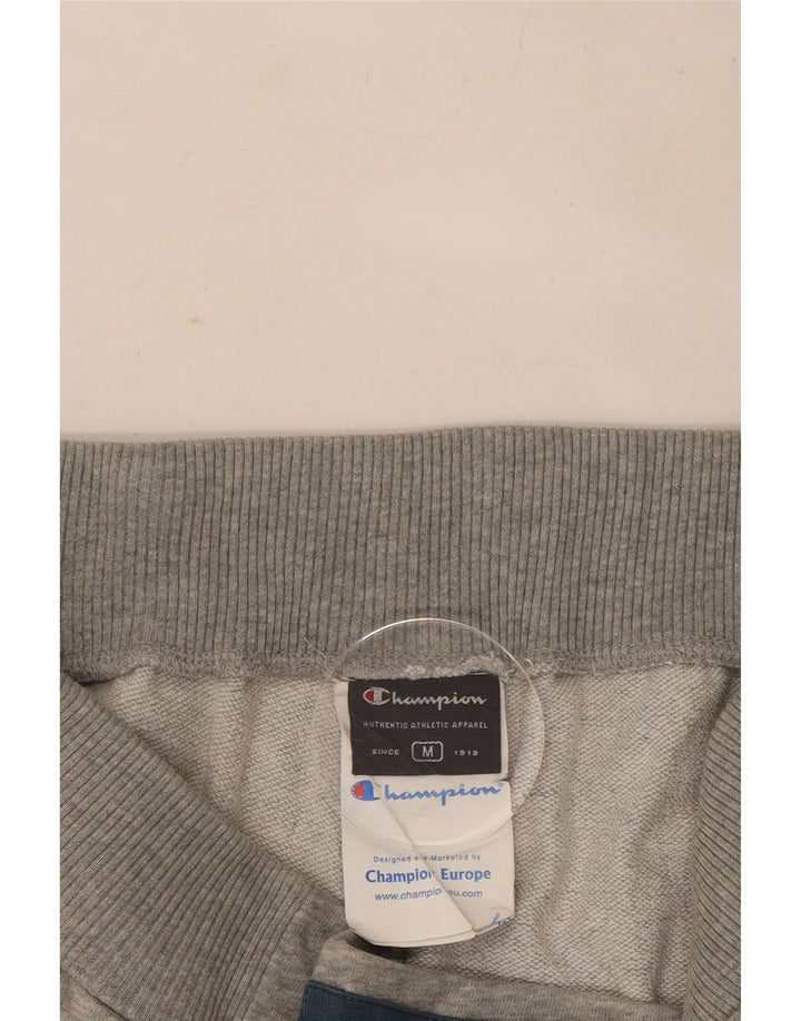Champion Mens Graphic Tracksuit Trousers Joggers Medium Grey Cotton