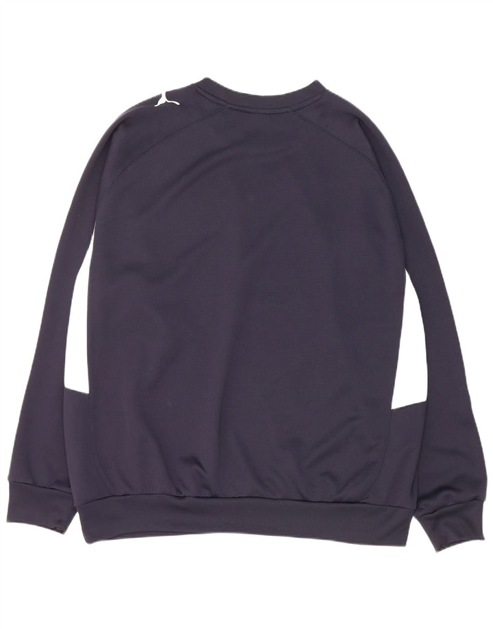 Puma Mens Graphic Sweatshirt Jumper XL Navy Blue Polyester