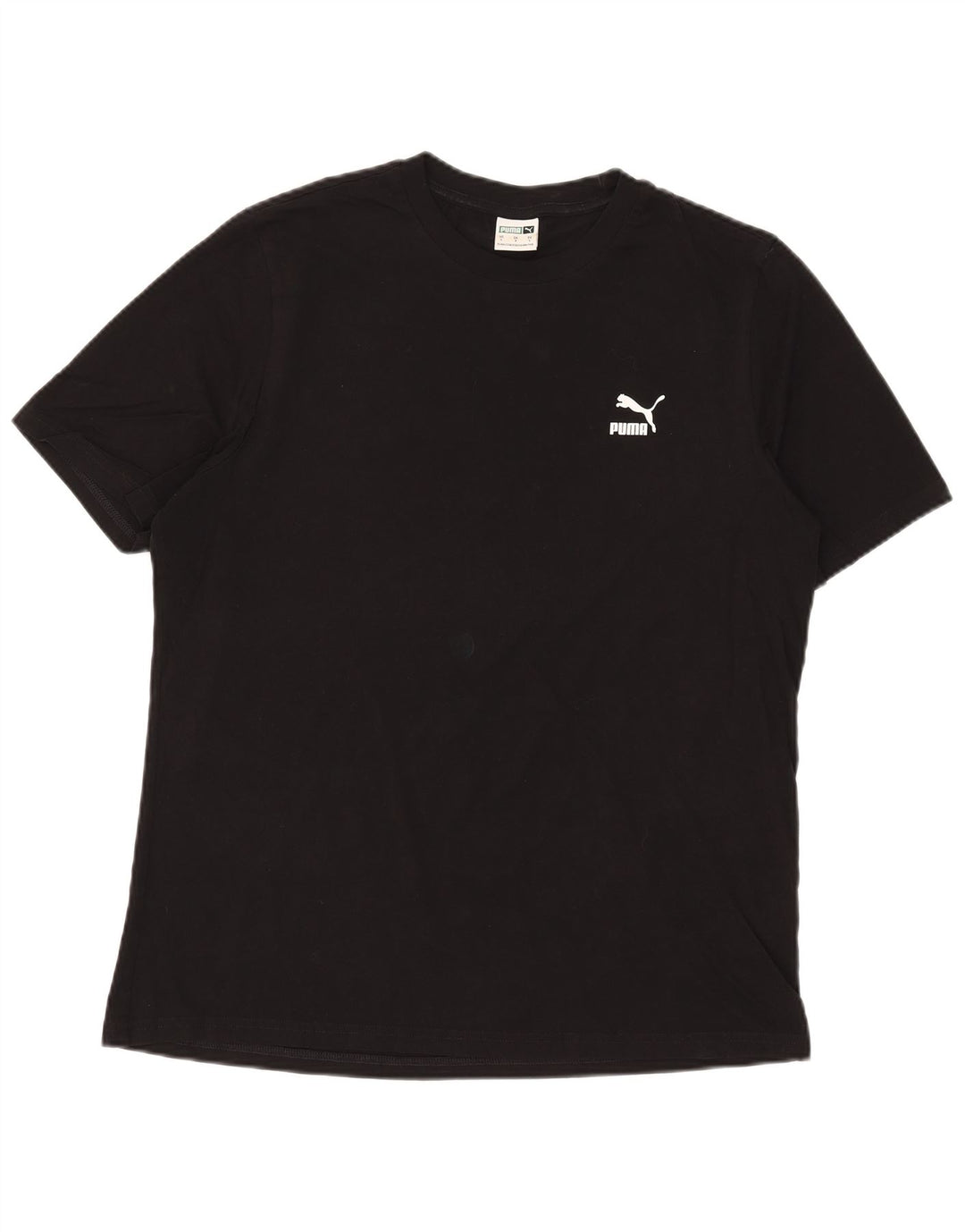 T-shirt da uomo Puma Top Large in cotone nero