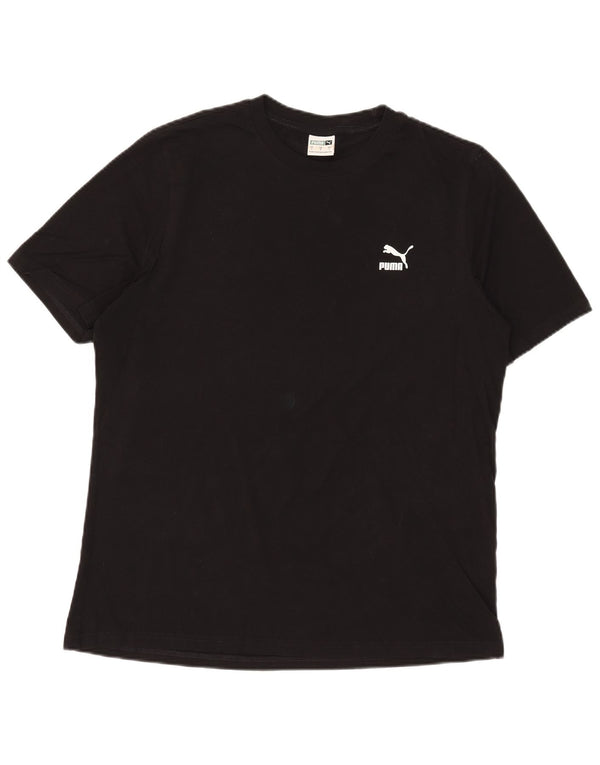 T-shirt da uomo Puma Top Large in cotone nero