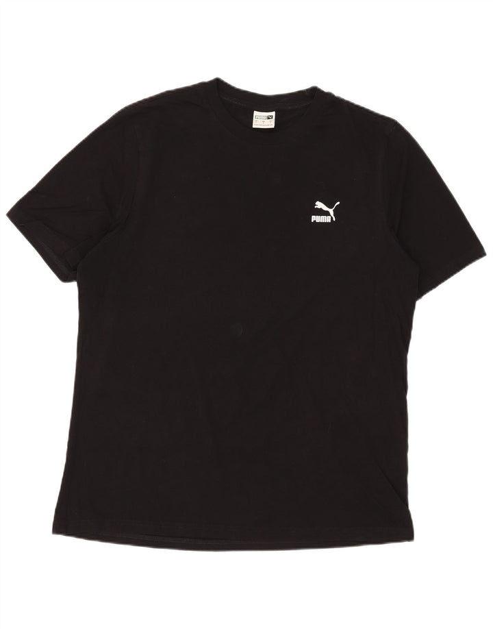T-shirt da uomo Puma Top Large in cotone nero