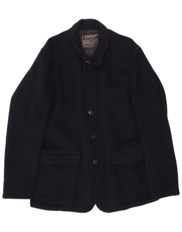 Massimo Dutti Ανδρικό μπουφάν blazer UK 42 XL Navy Blue Wool