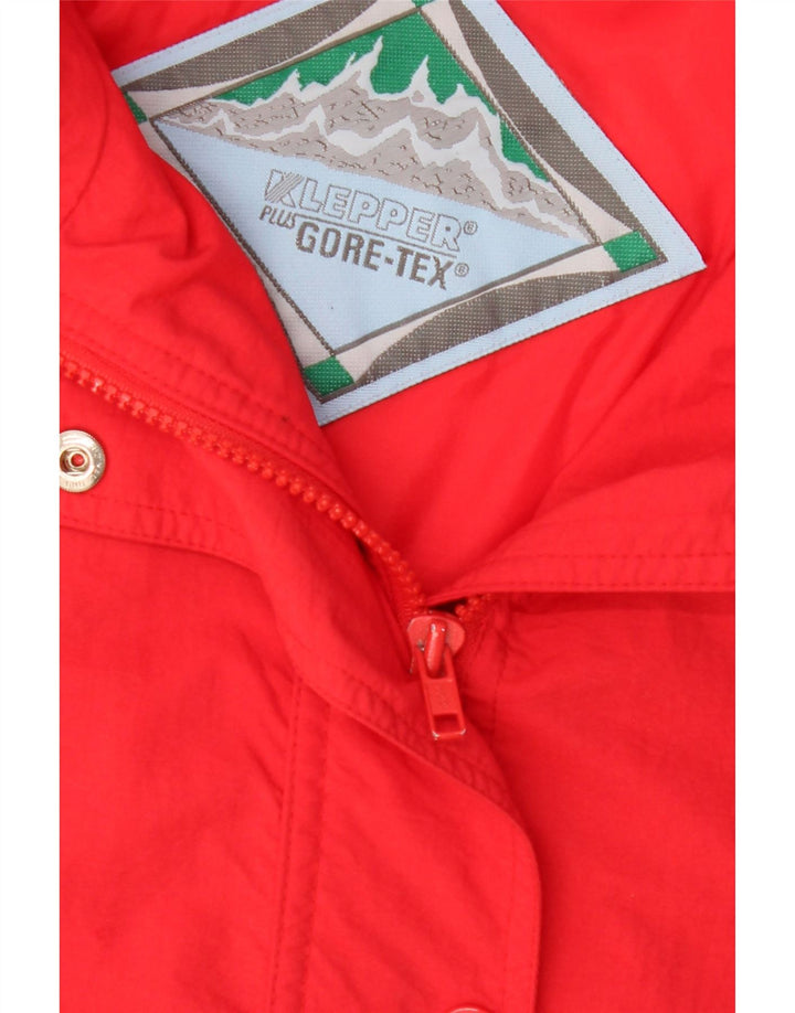 KLEPPER Womens Hooded Windbreaker Jacket UK 16 Large Red Vintage Klepper and Second-Hand Klepper from Messina Hembry 