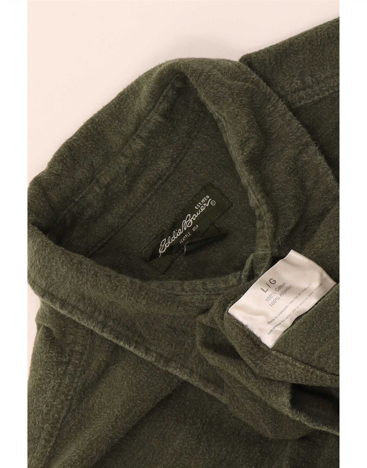 Eddie Bauer Chemise en flanelle pour homme Grand coton kaki