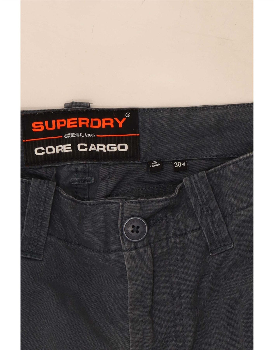 Superdry Mens Cargo Shorts Medium W30 Grey Cotton