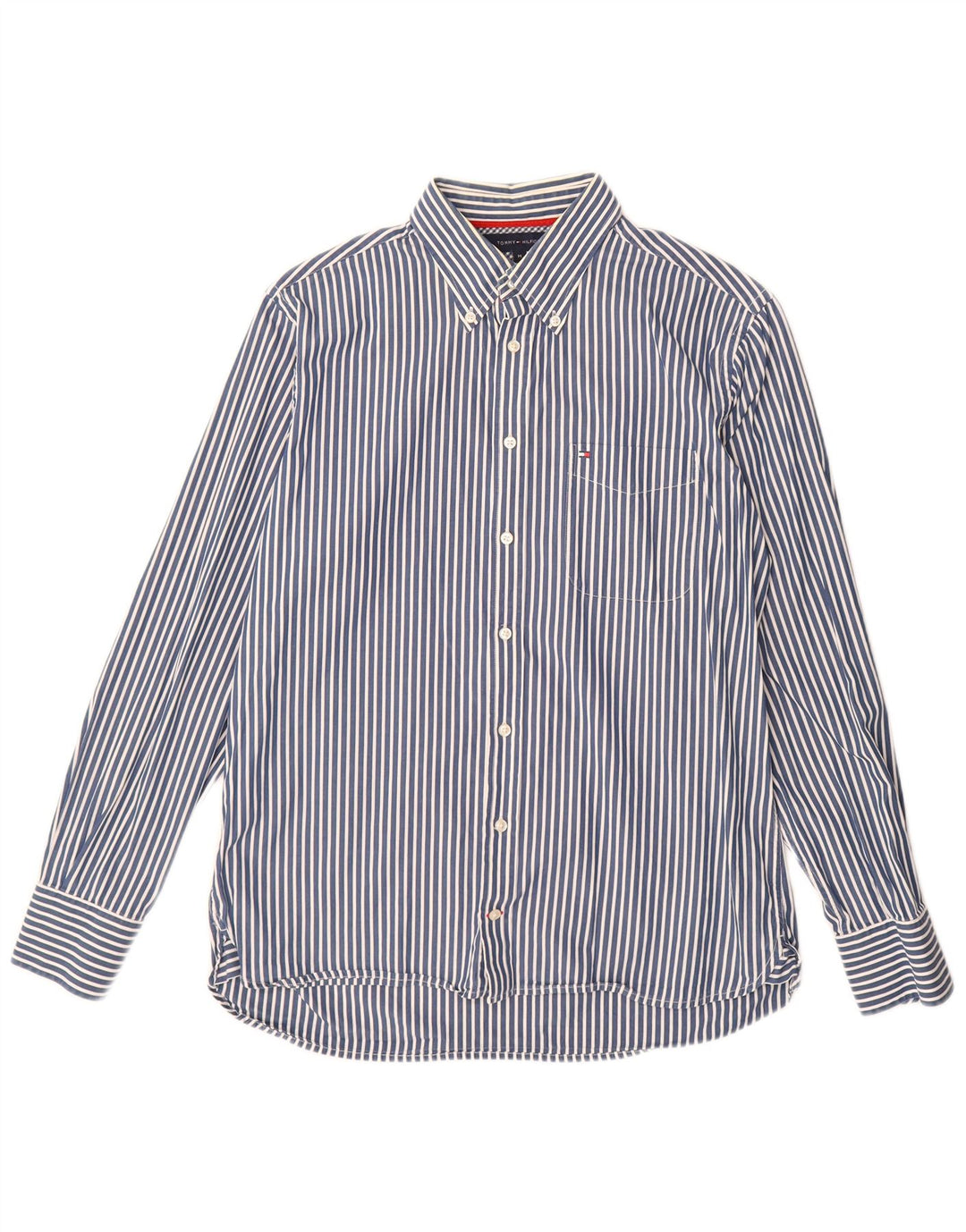Tommy Hilfiger Herreskjorte Medium Blue Pinstripe Bomuld