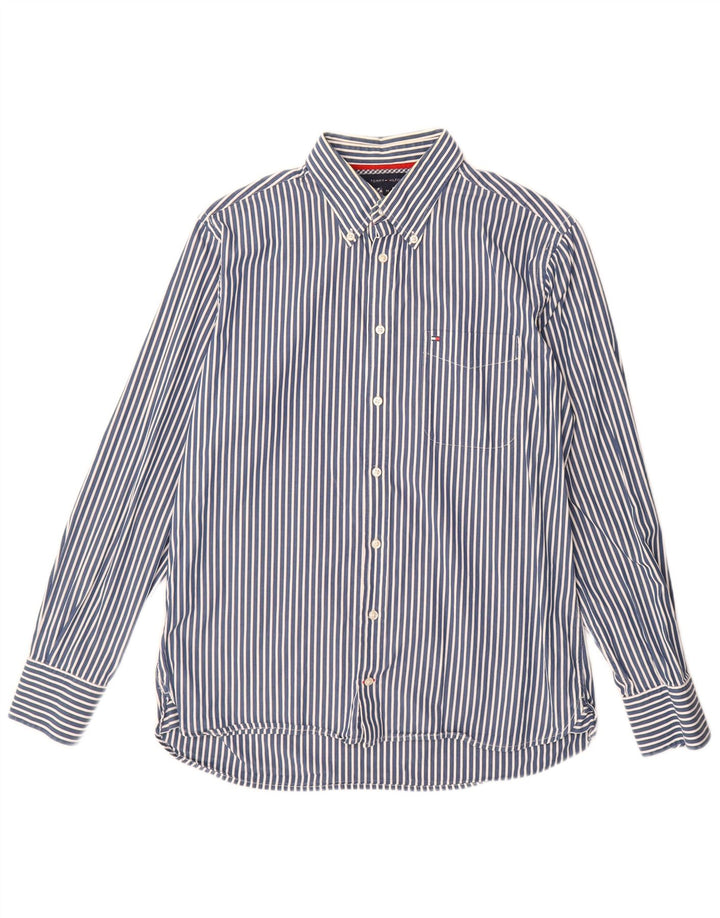 Tommy Hilfiger Herreskjorte Medium Blue Pinstripe Bomuld
