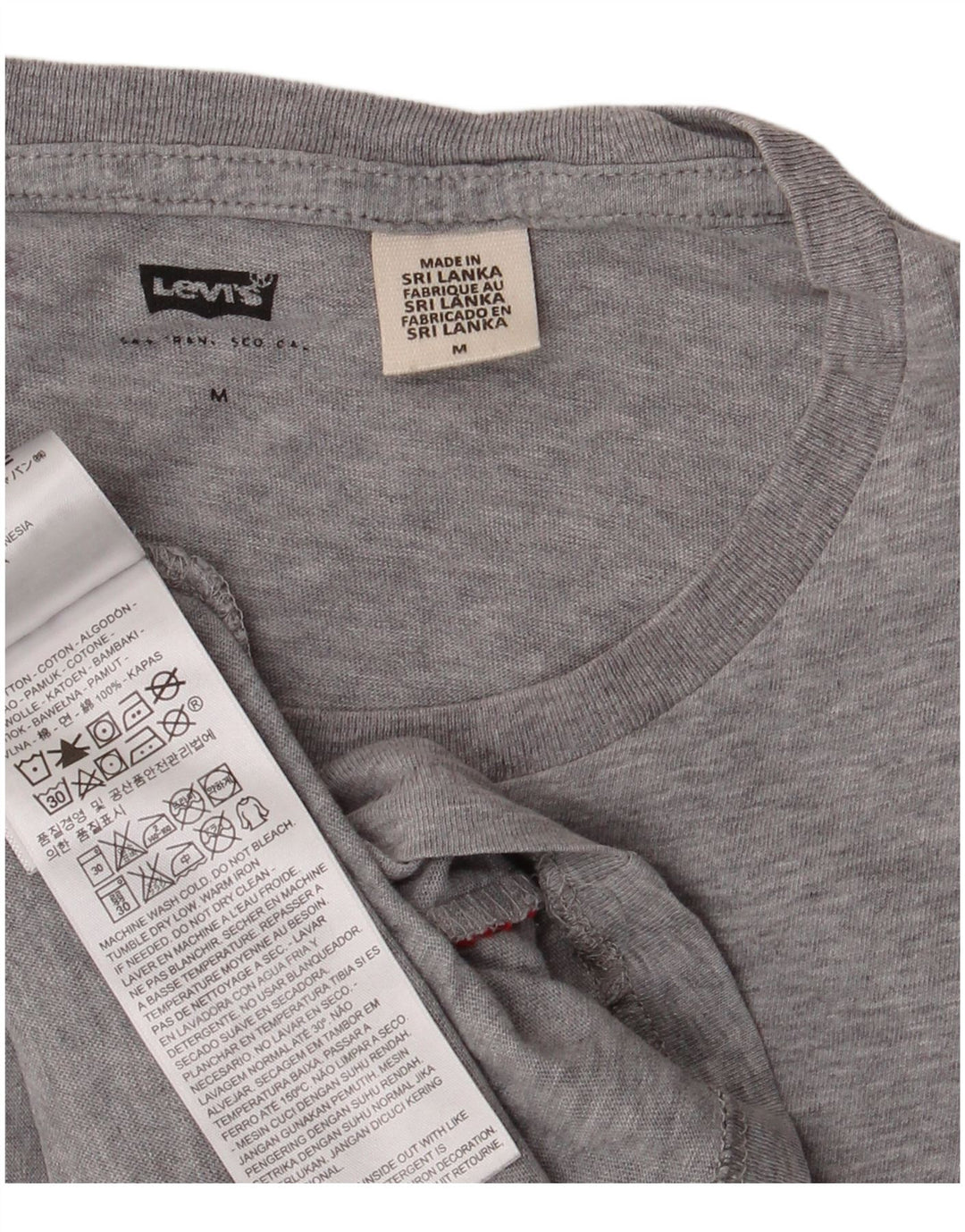 Levi's Herren-T-Shirt mit Grafik, mittelgrau gesprenkelte Baumwolle