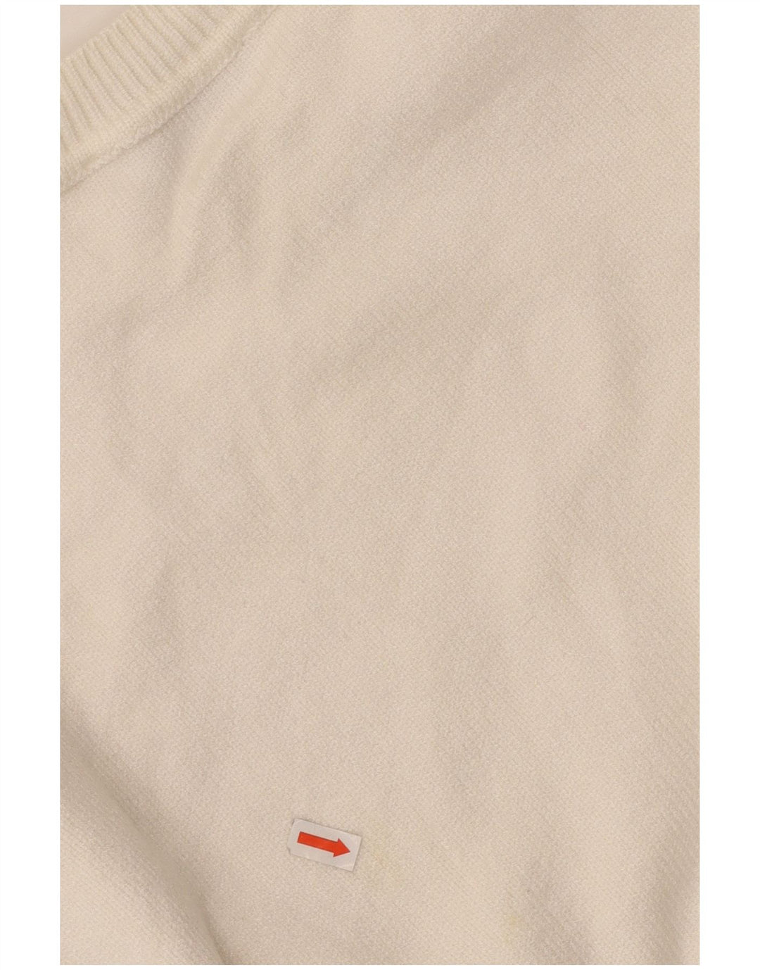 ZARA sweater med rund hals til kvinder UK 14 Medium White Viscose