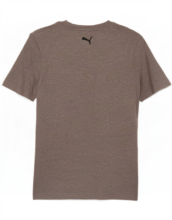 Puma Mens Graphic T-Shirt Top Pequeno Cinza Salpicado