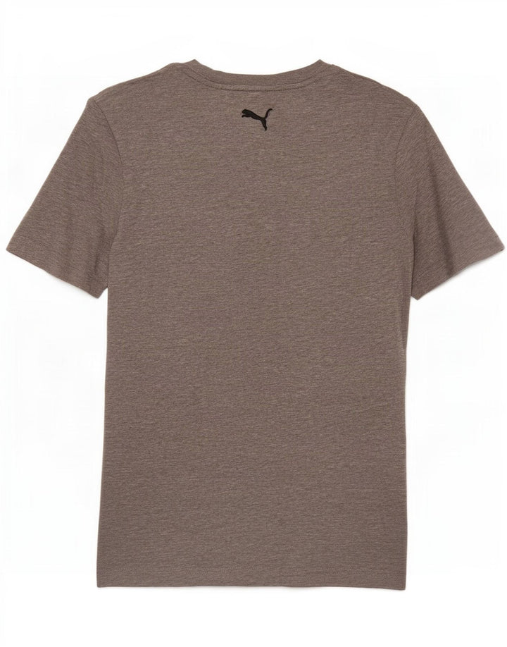 Puma Mens Graphic T-Shirt Top Small Grey Flecked