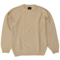 vintage Mens Crew Neck Jumper Pull Grand Off White Argyle/Diamond Laine