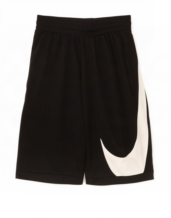Nike Mens Dri Fit Graphic Sport Shorts Small Black Polyester