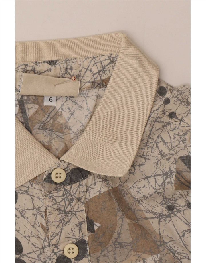 Malagrida Camicia pullover a maniche corte da uomo con motivo astratto XL in viscosa grigia