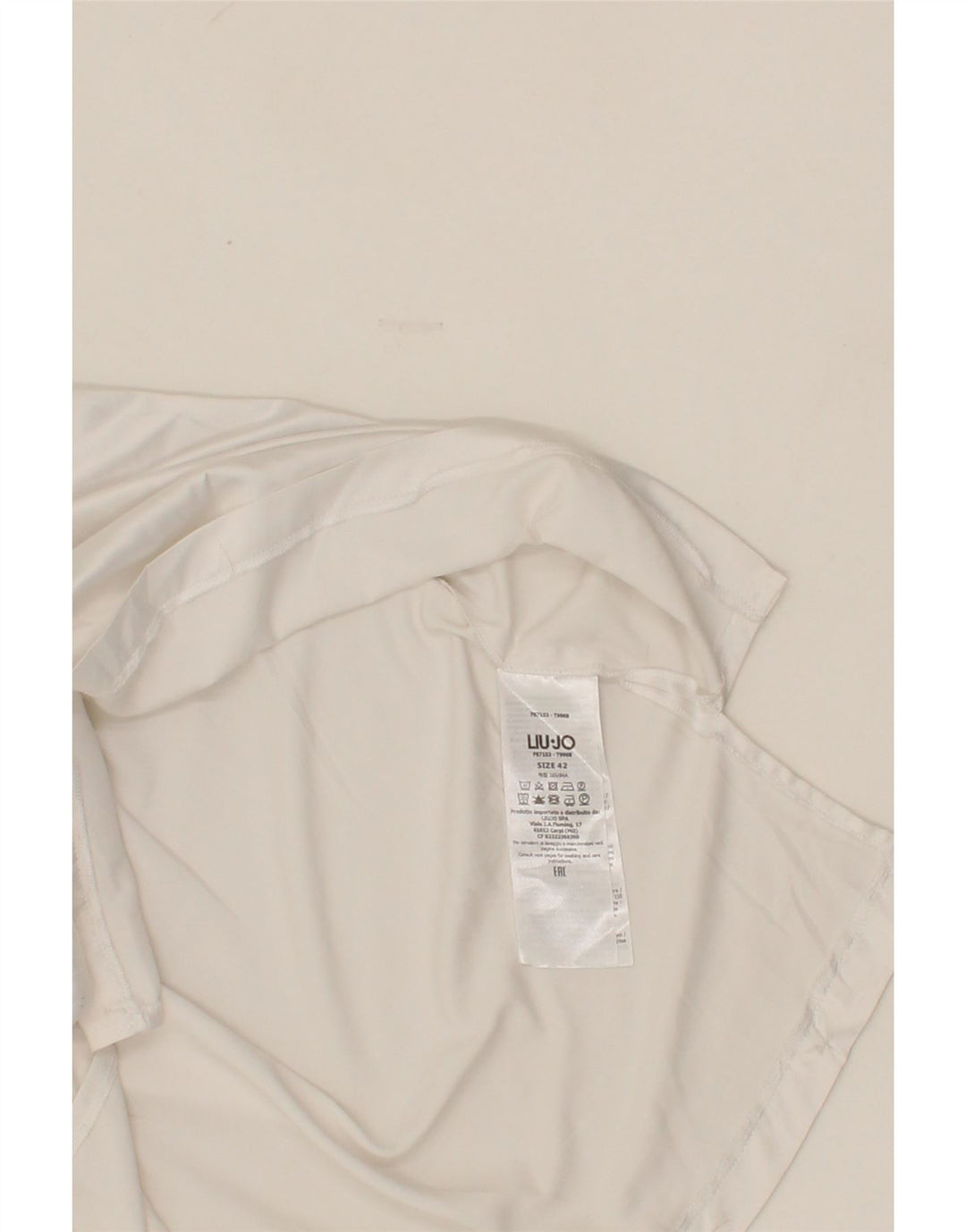 LIU JO Womens Sleeveless Blouse Top IT 42 Medium White Polyester Vintage Liu Jo and Second-Hand Liu Jo from Messina Hembry 