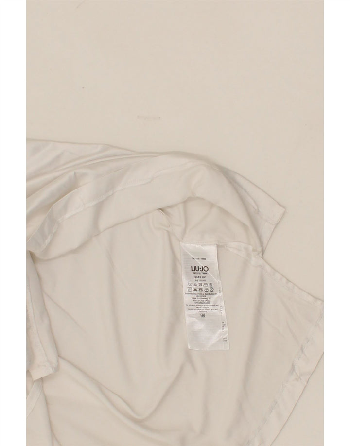 LIU JO Womens Sleeveless Blouse Top IT 42 Medium White Polyester Vintage Liu Jo and Second-Hand Liu Jo from Messina Hembry 