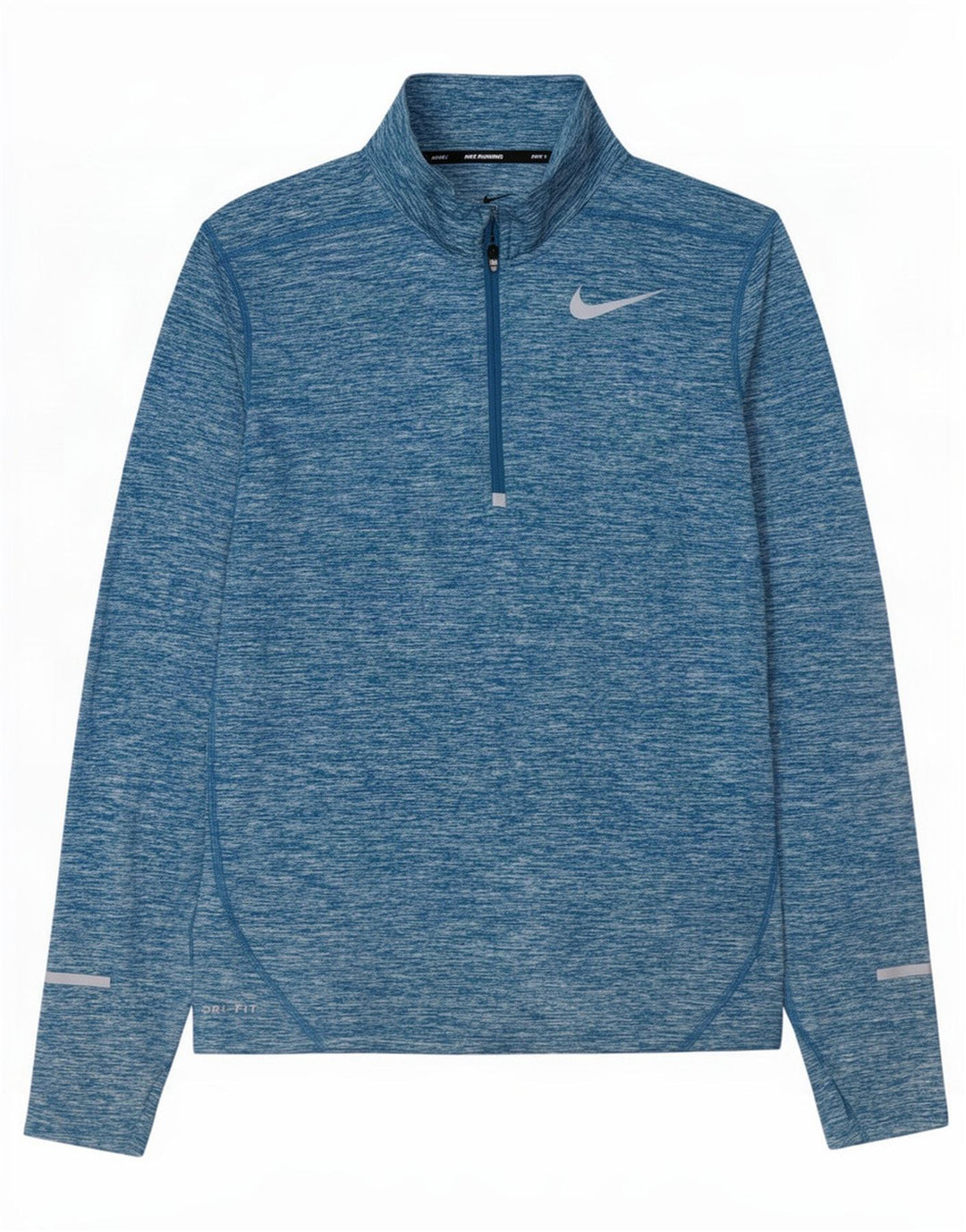 Nike Dri Fit Zip Neck Pull Survêtement Haut Petit Bleu Moucheté