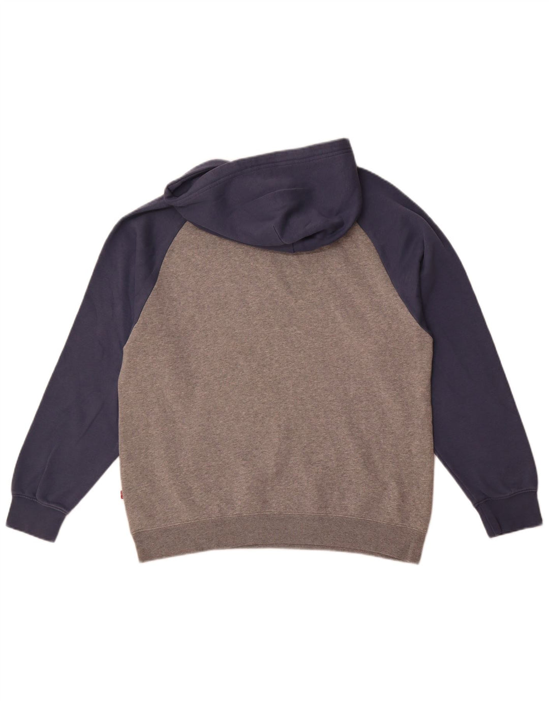 Levi's Mens Graphic Relaxed Fit Hoodie Jumper Medium Grey Colourblock