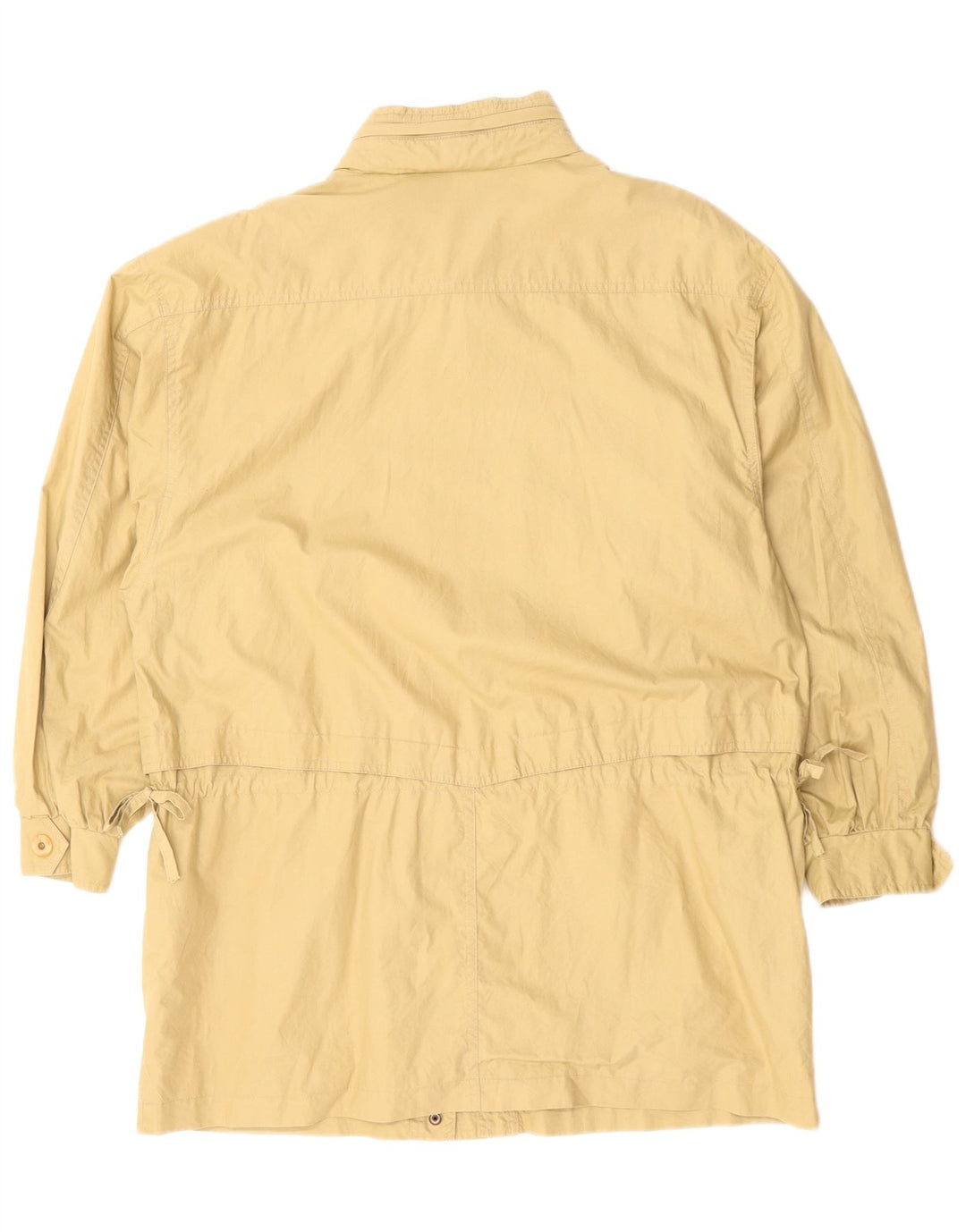 Peter Hahn Womens Oversized Hooded Utility Jacket UK 14 Large Yellow Cotton
