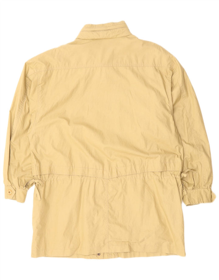 Peter Hahn Womens Oversized Hooded Utility Jacket UK 14 Large Yellow Cotton