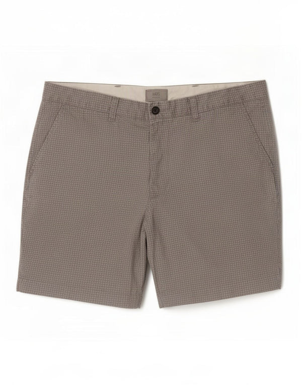 Pantaloncini chino da uomo Marks & Spencer XL W38 cotone geometrico grigio