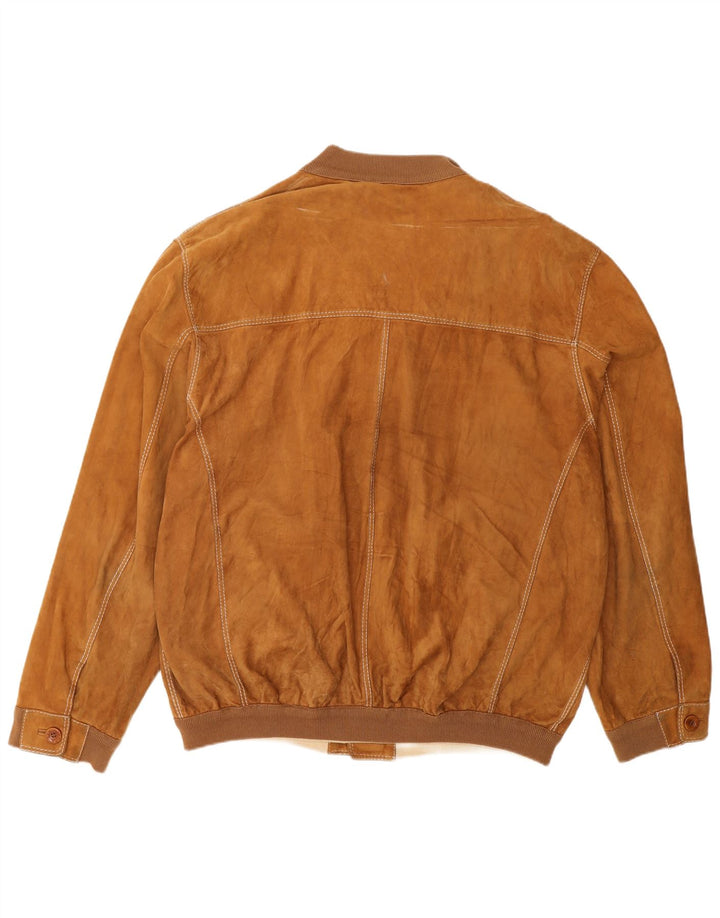 Mabrun Herre Ruskind Bomber Jacket IT 54 2XL Beige