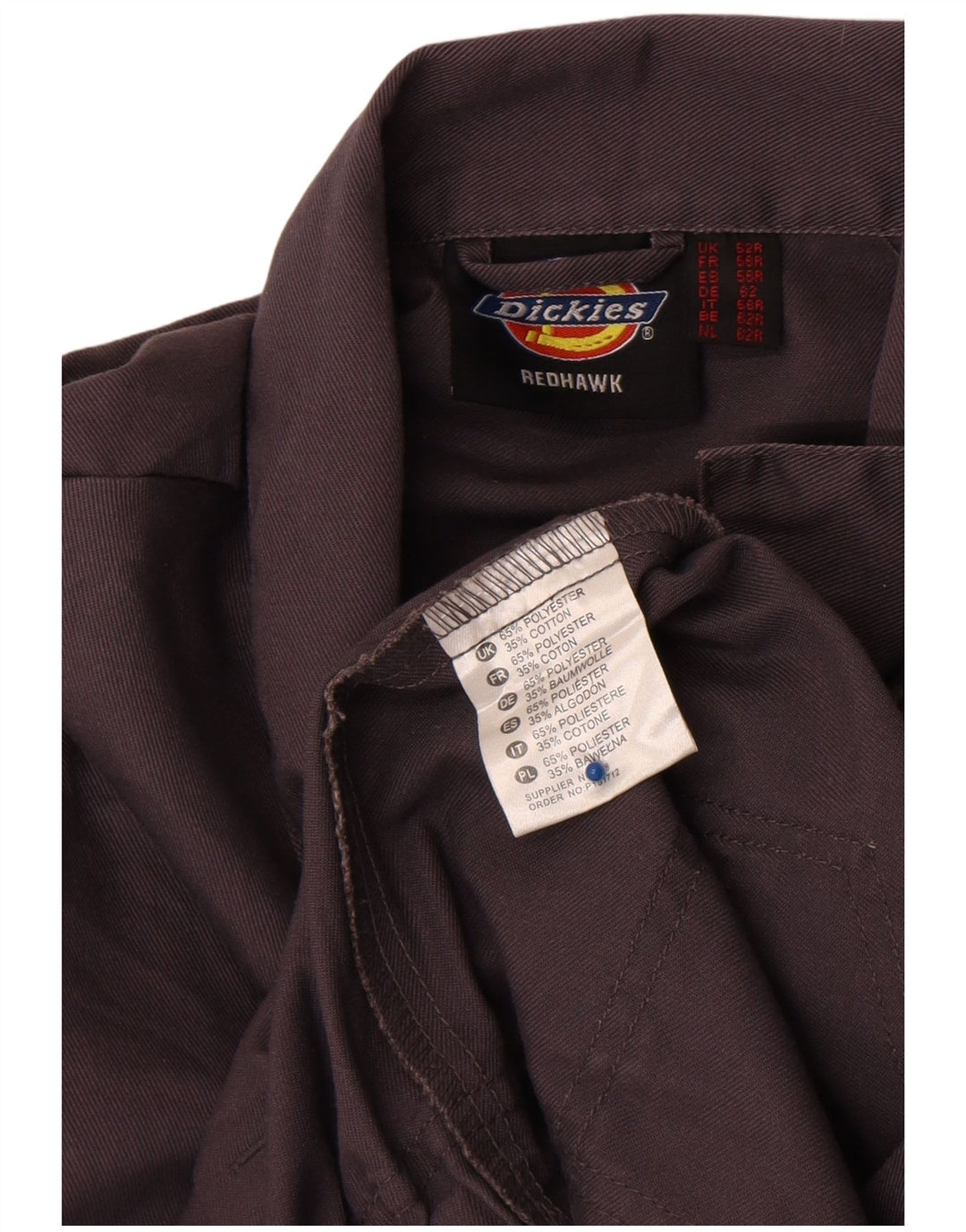 Dickies Mens Redhawk 3/4 Sleeve Jumpsuit UK 52 5XL Grey Polyester
