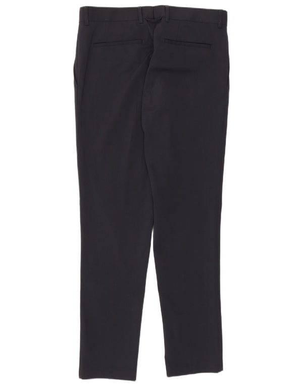 Zara Mens Slim Casual Trousers EU 40 Medium W31 L30 Navy Blue Polyester