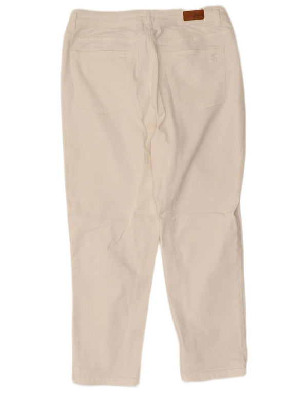 Joules Lige Casual Bukser til kvinder UK 16 Large W34 L25 White Bomuld
