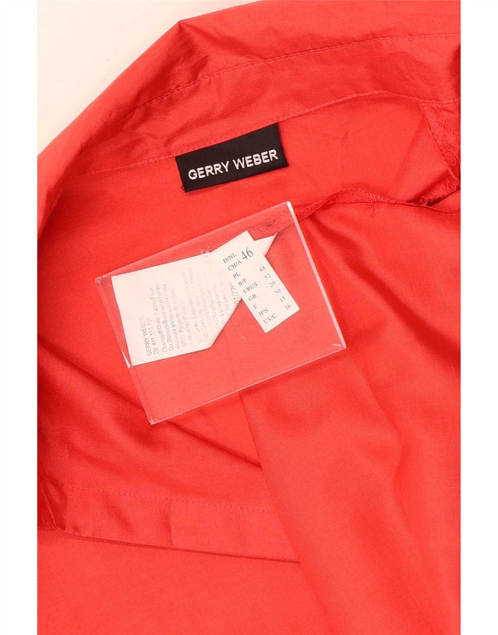 Gerry Weber Dame Kortærmet Bluse UK 20 2XL Rød Polyester