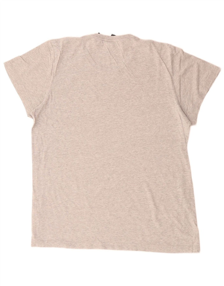 Adidas Herren Grafik-T-Shirt aus mittelgrauer Baumwolle