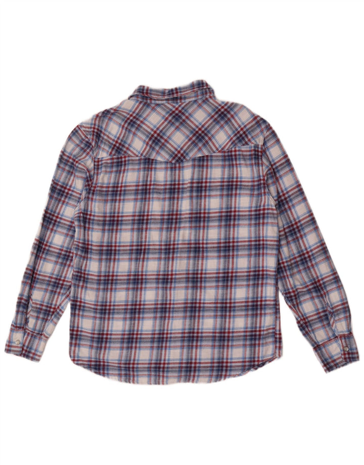 Levi's Mens Flannel Shirt Medium Blue Check Cotton