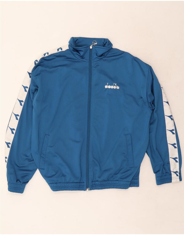 Ανδρική φόρμα γραφικών Diadora Top Jacket UK 40 Large Blue Colourblock