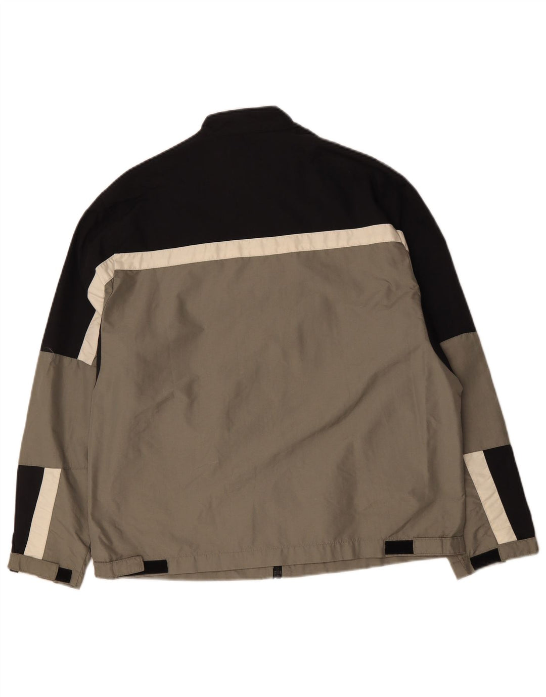 Vintage Mens Windbreaker Jacket UK 38 Medium Grey Colourblock Polyamide