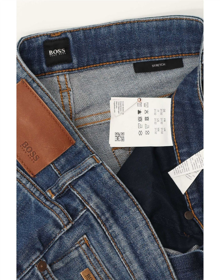 Hugo Boss Mens Slim Jeans W31 L32 Blue Cotton