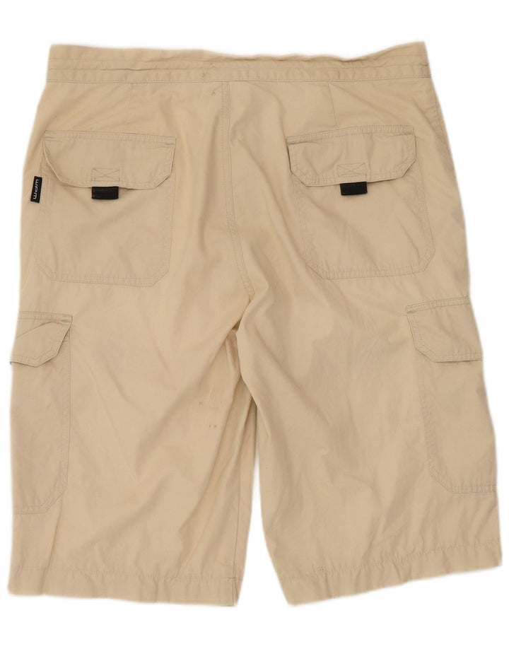 VINTAGE Mens Cargo Shorts IT 50 Large W34  Beige Cotton